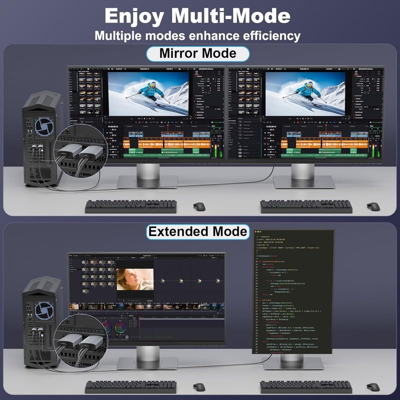 THANDBLE Active HDMI to DisplayPort Adapter (4K 60Hz 1080p 120Hz), Unidirectional HDMI Source to DP Monitor Display Port Adapter Compatible for NVIDIA, AMD, PS5/4, Xbox, PC, Laptop, Computer - Image 5